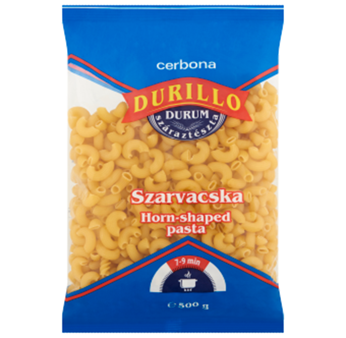 Durum horn-shaped pasta