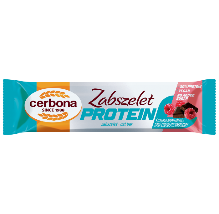 Étcsokoládés-málnás protein zabszelet 
