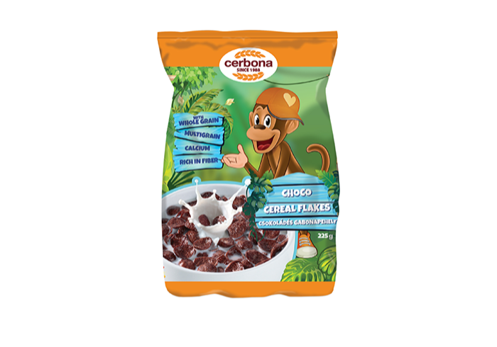Chocolate cereal flakes with calcium 