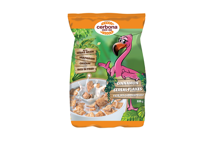 Cinnamon cereal flakes with calcium