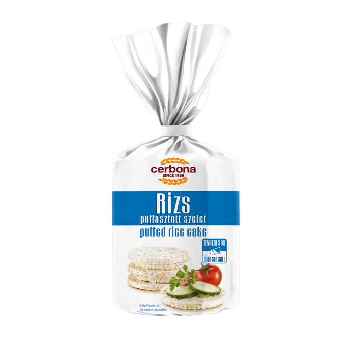 Puffasztott rizsszelet, tengeri sós