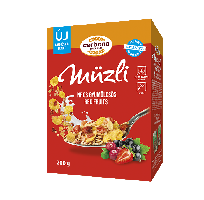 Muesli with red fruits