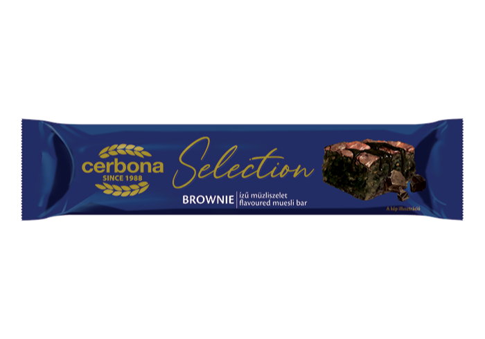 Selection brownie ízű müzliszelet kakaós bevonó talppal