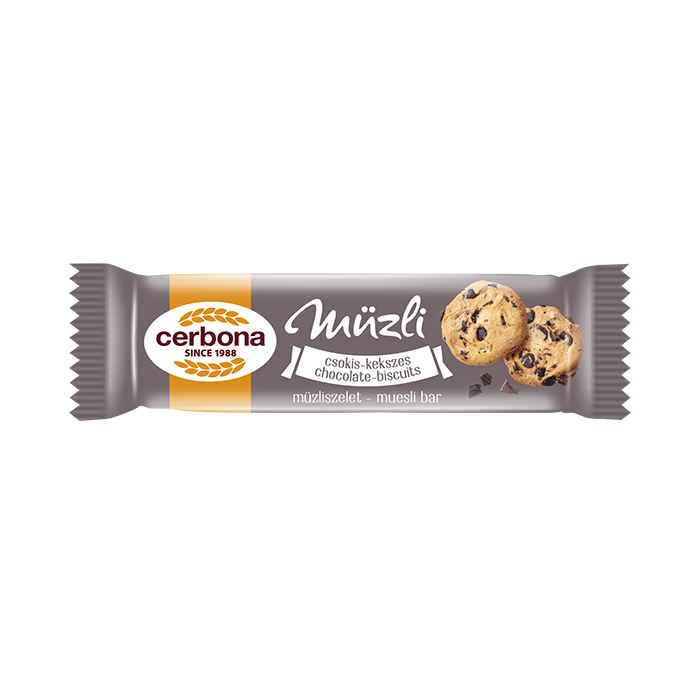 Chocolate-biscuit muesli bar 
