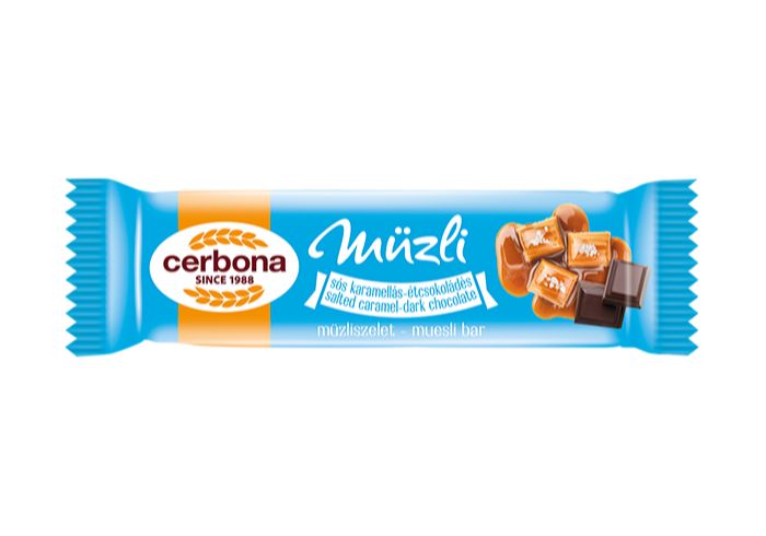 Dark chocolate-salted caramel muesli bar