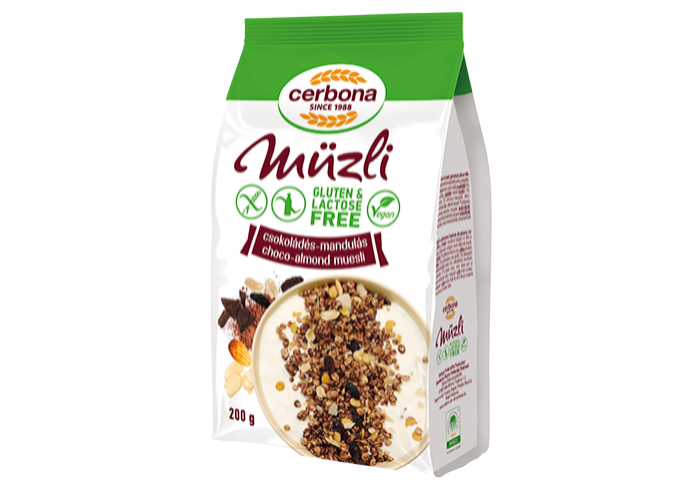 Gluten free Chocolate-almond muesli 