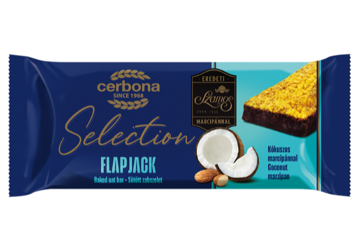 Fulgi de ovăz flapjack cu marțipan și nucă de cocos