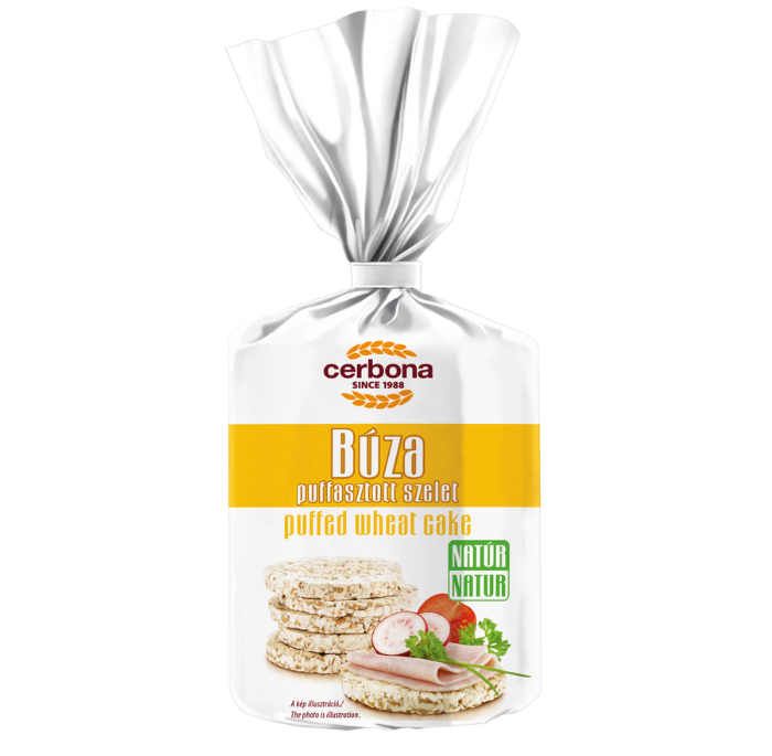 Puffed wheat cake, natur