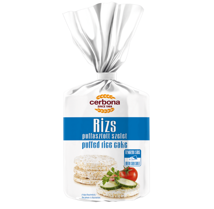 Puffed rice cake, with sea salt