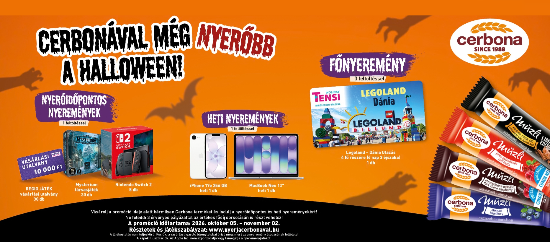 Cerbonával még nyerőbb a halloween!
