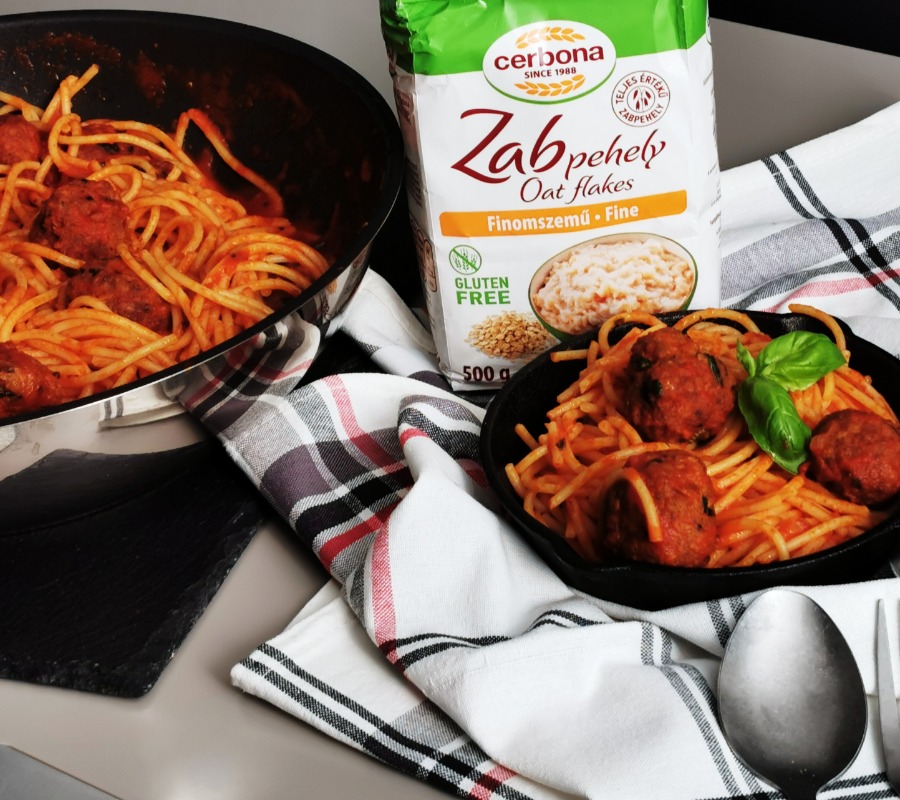 Gluténmentes húsgombócos spagetti